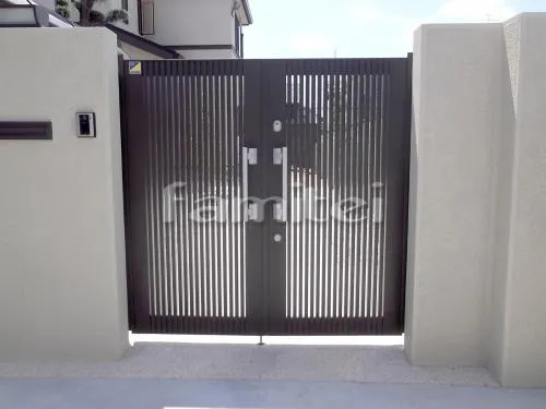 西宮市 新築オープン外構 目隠しフェンス塀 プリレオR9型 LIXIL