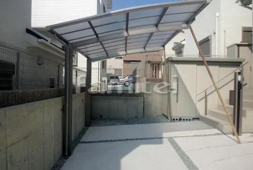 神戸市 カーポート プライスポート １台用（単棟） Ｒ型アール屋根