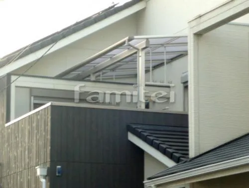 堺市 ベランダ屋根 YKKAP ヴェクター（ベクター）テラス屋根 ２階用 Ｆ型フラット屋根 物干し