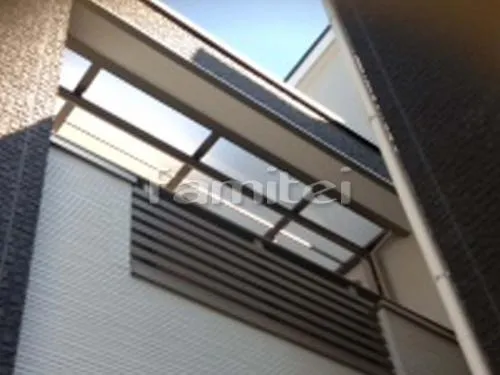 東大阪市 エクステリア工事 ベランダ屋根 フラットテラス屋根 2階用 Ｆ型フラット屋根 物干し