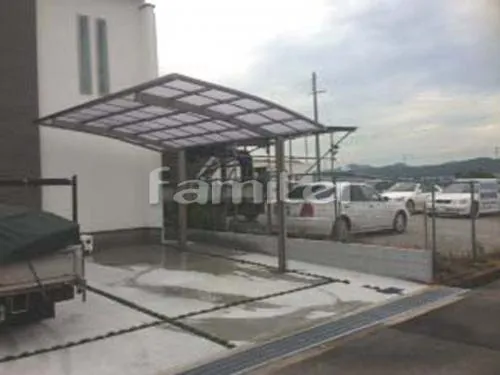 加古川市 エクステリア工事 カーポート プライスポート 1台用(単棟) Ｒ型アール屋根