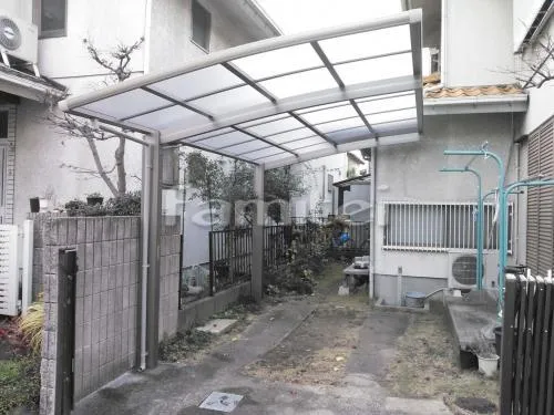 亀岡市 エクステリア工事 カーポート プライスポート 1台用(単棟) Ｒ型アール屋根