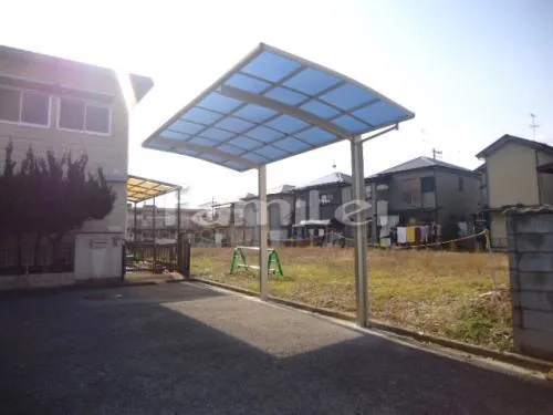 奈良市 エクステリア工事 カーポート YKKAP レイナポートグラン 1台用(単棟) Ｒ型アール屋根