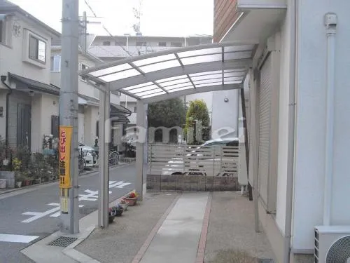 尼崎市 エクステリア工事 カーポート プライスポート 1台用(単棟) R型アール屋根