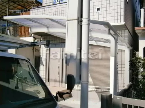 堺市中区 エクステリア工事 カーポート プライスポート 1台用(単棟) Ｒ型アール屋根