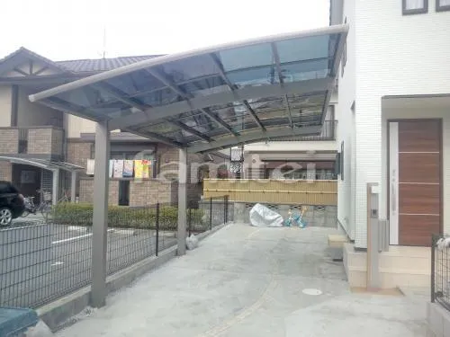 神戸市西区 エクステリア工事 カーポート プライスポート 1台用(単棟) R型アール屋根