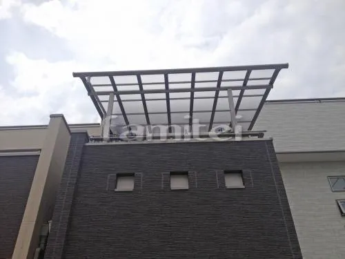 堺市堺区 エクステリア工事 ベランダ屋根 レギュラーテラス屋根 2階用 R型アール屋根