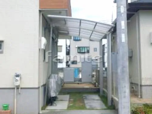 大阪狭山市 エクステリア工事 カーポート YKKAP レイナポートグラン 1台用(単棟) R型アール屋根