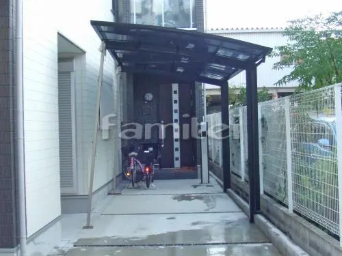 大阪市生野区 エクステリア工事 カーポート プライスポート 1台用(単棟) R型アール屋根