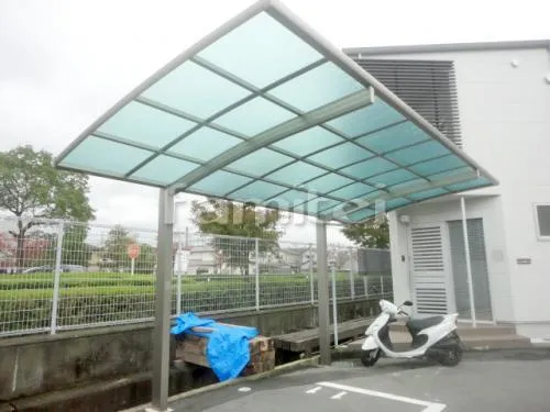和歌山市 エクステリア工事 カーポート プライスポート 1台用(単棟) R型アール屋根
