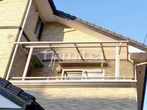 野洲市 エクステリア工事 ベランダ屋根 レギュラーテラス屋根 2階用 R型アール屋根 物干し