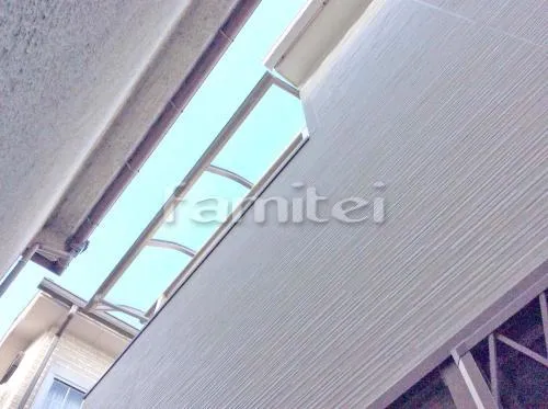 岸和田市 エクステリア工事 カーポート YKKAP レイナポートグラン 1台用(単棟) R型アール屋根 ベランダ屋根 レギュラーテラス屋根 2階用 R型アール屋根 物干し