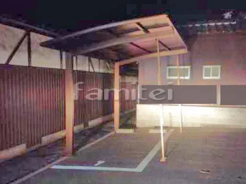 天理市 エクステリア工事 カーポート プライスポート 1台用(単棟) R型アール屋根