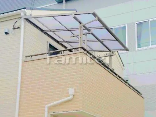 宝塚市 エクステリア工事 ベランダ屋根 フラットテラス屋根 2階用 F型
