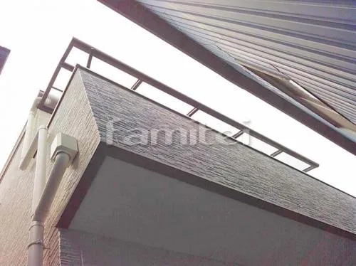 堺市堺区 エクステリア工事 ベランダ屋根 レギュラーテラス屋根 2階用 R型アール屋根 物干し