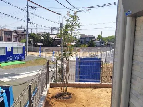 奈良市 植栽工事 シンボルツリー シマトネリコ 常緑樹 植栽