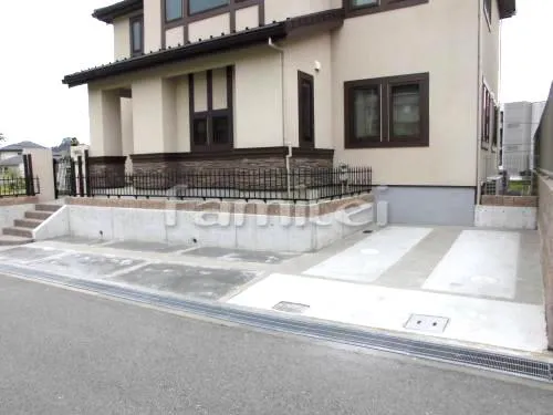 茨木市 リフォーム外構工事 駐車場ガレージ床 土間コンクリート 延長