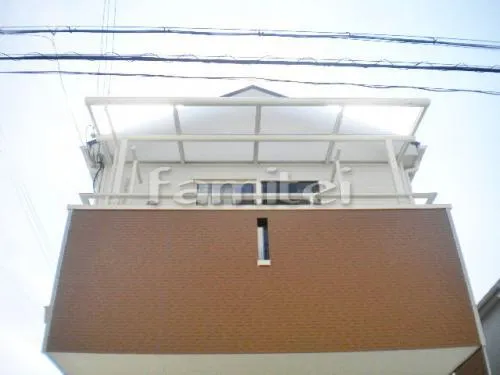 和泉市 エクステリア工事 ベランダ屋根 フラットテラス屋根 2階用 F型