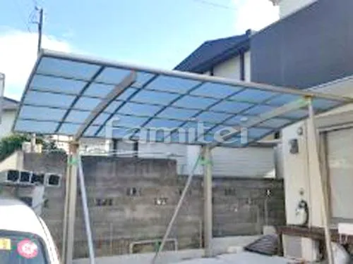 神戸市北区 エクステリア工事 カーポート YKKAP レイナポートグラン 1台用(単棟) R型アール屋根ｖ