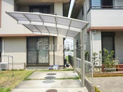 堺市美原区 エクステリア工事 カーポート プライスポート 1台用(単棟) R型アール屋根
