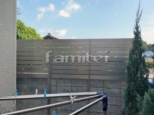 豊中市 エクステリア工事 激安目隠しフェンス塀 プランパーツ アルミ平板