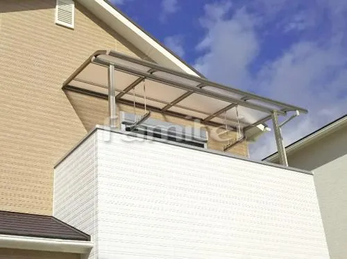 奈良市 エクステリア工事 ベランダ屋根 レギュラーテラス屋根 2階用 R型アール屋根 洗濯干し屋根 レギュラーテラス屋根 1階用 R型アール屋根