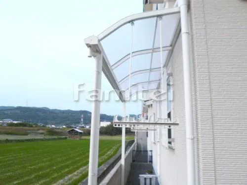 和歌山市 エクステリア工事 カーポート YKKAP レイナポートグラン 1台用(単棟) R型アール屋根 洗濯干し屋根 レギュラーテラス屋根 1階用 R型アール屋根 物干し