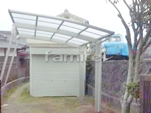 岸和田市 エクステリア工事 カーポート YKKAP レイナポートグラン 1台用(単棟) R型アール屋根