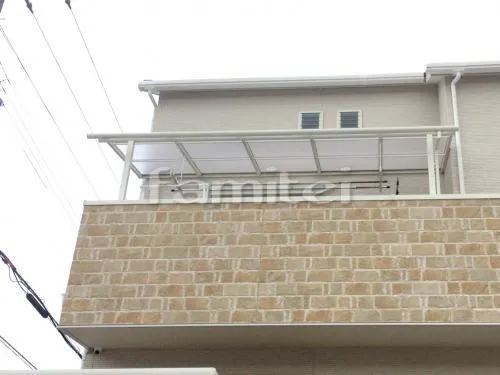 神戸市北区 エクステリア工事 カーポート LIXILリクシル ネスカR 横2台用(ワイド ツイン) R型アール屋根 ベランダ屋根 レギュラーテラス屋根 2階用 R型アール屋根 物干し