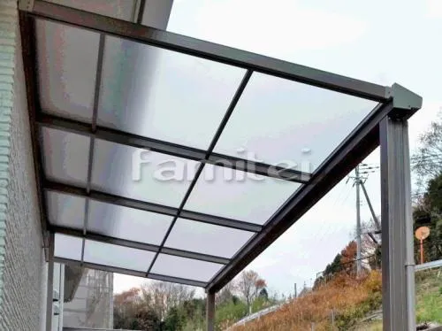神戸市北区 エクステリア工事 雨除け屋根 フラットテラス屋根 1階用 F型 勝手口屋根 フラットテラス屋根 1階用 F型