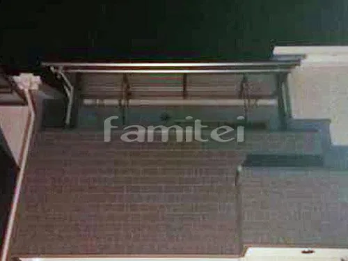 京都市西京区 エクステリア工事 ベランダ屋根 レギュラーテラス屋根 2階用 R型アール屋根 物干し