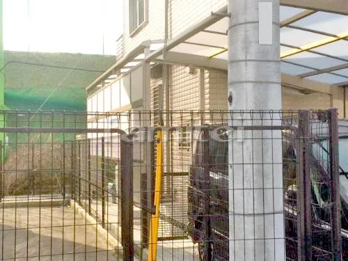 堺市西区 エクステリア工事 洗濯干し屋根 フラットテラス屋根 1階用 F型 目隠しパネル(前面 正面)2段