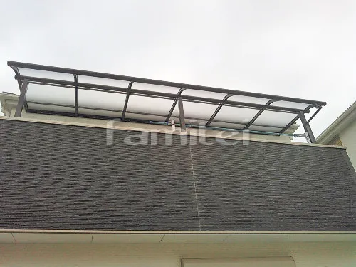 池田市 エクステリア工事 ベランダ屋根 レギュラーテラス屋根 2階用 R型アール屋根