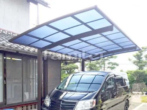 守山市 エクステリア工事 カーポート YKKAP レイナポートグラン 1台用(単棟) R型アール屋根