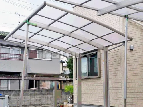 三木市 エクステリア工事 カーポート プライスポート 1台用(単棟) R型アール屋根