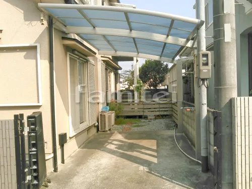 加古川市 エクステリア工事 カーポート YKKAP レイナポートグラン 1台用(単棟) R型アール屋根