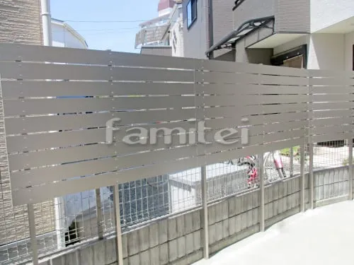 伊丹市 小工事 激安目隠しフェンス塀 プランパーツ アルミ平板