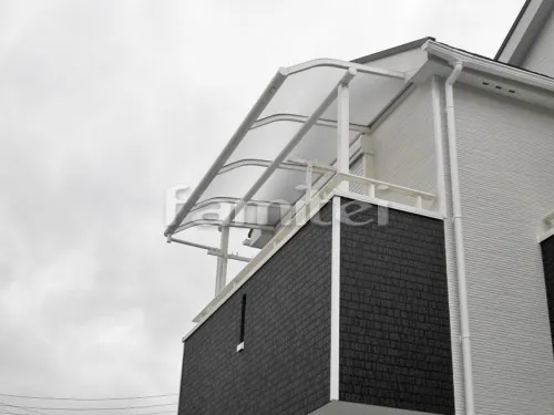 寝屋川市 エクステリア工事 ベランダ屋根 レギュラーテラス屋根 2階用 R型アール屋根