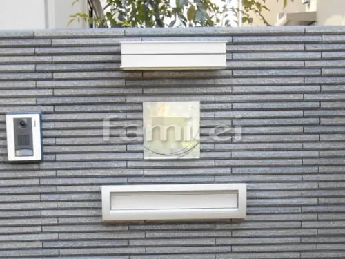 生駒市 新築シンプル オープン外構 玄関まわり アプローチ 門柱 照明 ポスト