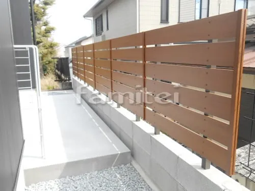 奈良市 リフォーム部分工事 目隠しフェンス塀 境界フェンス塀 カーポート 植栽