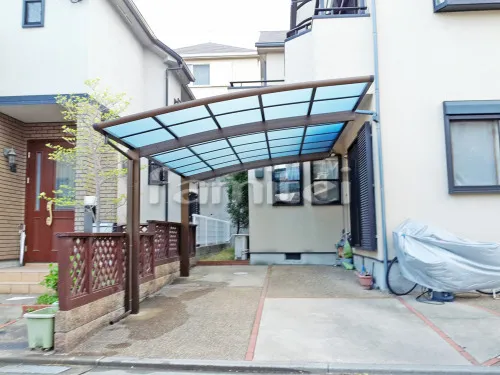 宝塚市 エクステリア工事 カーポート YKKAP レイナポートグラン 1台用(単棟) R型アール屋根