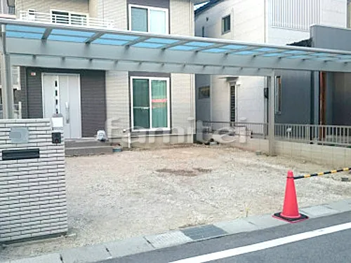 栗東市 リフォーム部分工事 カーポート YKKAP エフルージュグラン 横3台用(ワイド トリプル) F型フラット屋根