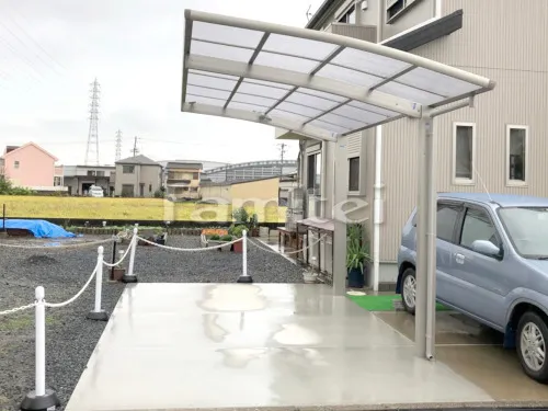 和歌山市 リフォーム部分工事 駐車場ガレージ床 土間コンクリート カーポート取付