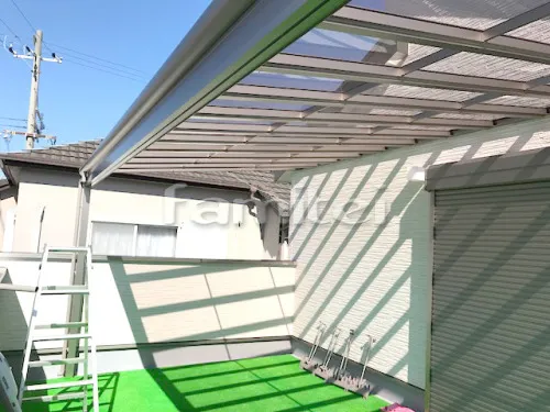 尼崎市 リフォーム部分工事 ベランダ屋根 LIXILリクシル パワーアルファ 2階用 積雪30cm対応 F型フラット屋根