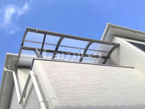 神戸市西区 エクステリア工事 ベランダ屋根 LIXILリクシル スピーネ 2階用 R型アール屋根