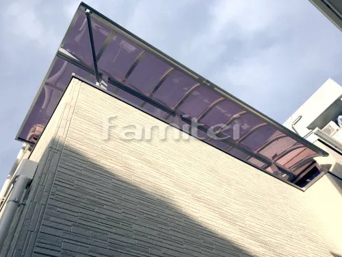 門真市 エクステリア工事 ベランダ屋根 YKKAP ヴェクターテラス屋根(ベクター) 2階用 積雪50cm対応 R型アール屋根