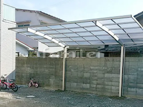 堺市東区 エクステリア工事 カーポート YKKAP レイナポートグラン 1台用(単棟) R型アール屋根