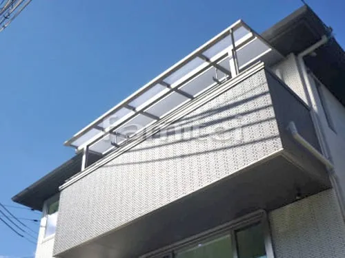 吹田市 新築シンプル オープン外構 門柱 目隠し バルコニー 植栽 花壇 ベランダ屋根