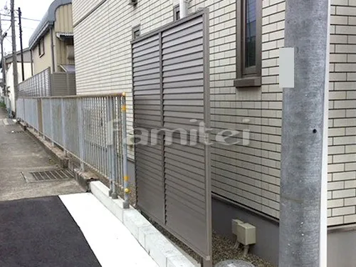 加古川市 新築ナチュラル オープン外構 門柱 カーポート フェンス
