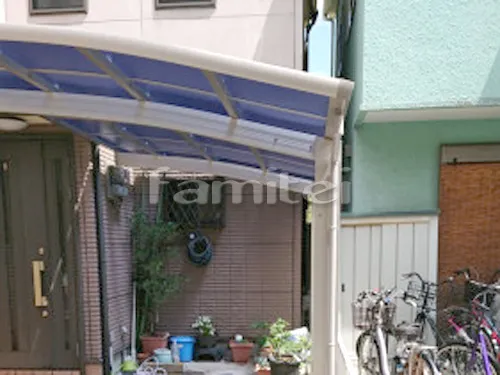 堺市堺区 エクステリア工事 カーポート YKKAP レイナポートグラン 1台用(単棟) R型アール屋根